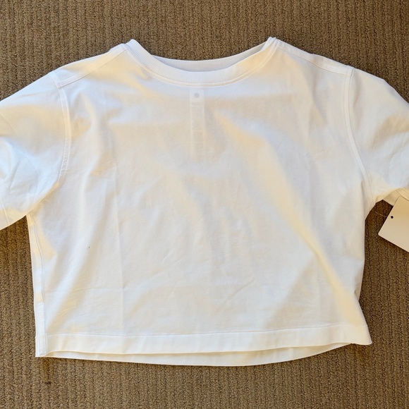 Lululemon All Yours Organic Cotton Cropped T-Shirt, White, S - Picture 3 of 6